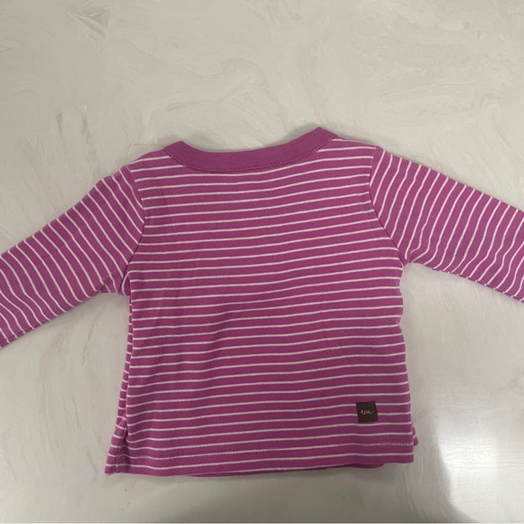 Tea Collection Side Snap Top, Striped Purple Pink Kimono - Picture 7 of 7